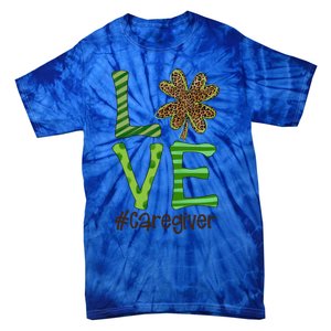 Happy Patrick's Day Love Caregiver Nurse Irish And Leopard Gift Tie-Dye T-Shirt