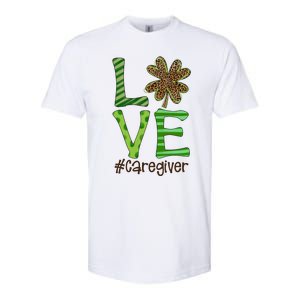 Happy Patrick's Day Love Caregiver Nurse Irish And Leopard Gift Softstyle CVC T-Shirt