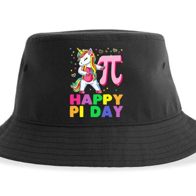 Happy Pi Day 3.14 Cute Math Unicorn Sustainable Bucket Hat