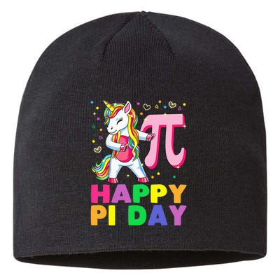 Happy Pi Day 3.14 Cute Math Unicorn Sustainable Beanie