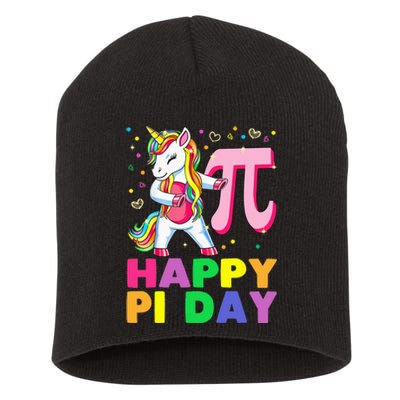 Happy Pi Day 3.14 Cute Math Unicorn Short Acrylic Beanie