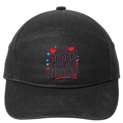 Happy Pi Day Math Teacher Mathematics Irrational Pi Symbol Funny Gift 7-Panel Snapback Hat
