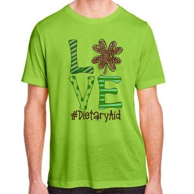 Happy Patrick's Day Love Dietary Aid Nurse Irish And Leopard Gift Adult ChromaSoft Performance T-Shirt