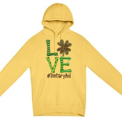 Happy Patrick's Day Love Dietary Aid Nurse Irish And Leopard Gift Premium Pullover Hoodie