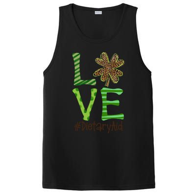 Happy Patrick's Day Love Dietary Aid Nurse Irish And Leopard Gift PosiCharge Competitor Tank