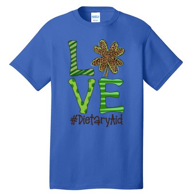 Happy Patrick's Day Love Dietary Aid Nurse Irish And Leopard Gift Tall T-Shirt