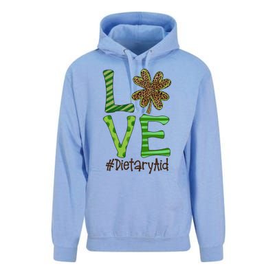 Happy Patrick's Day Love Dietary Aid Nurse Irish And Leopard Gift Unisex Surf Hoodie