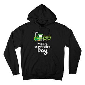 Happy Patrick's Day Cute Train Irish Boy Shamrock Gifts Hoodie