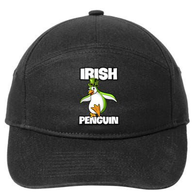 Happy Patrick's Day Irish Penguin Leprechaun Gifts 7-Panel Snapback Hat