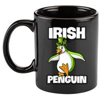 Happy Patrick's Day Irish Penguin Leprechaun Gifts 11oz C Handle Ceramic Mug