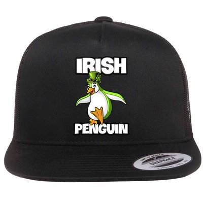 Happy Patrick's Day Irish Penguin Leprechaun Gifts Flatbill Hat