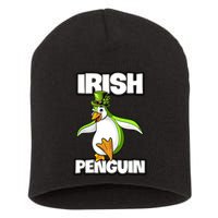 Happy Patrick's Day Irish Penguin Leprechaun Gifts Short Acrylic Beanie