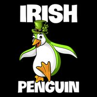 Happy Patrick's Day Irish Penguin Leprechaun Gifts Short Acrylic Beanie