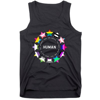 Human Pride Design - Human LGBTQ Flag Tank Top