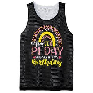 Happy Pi Day And Yes It's My Birthday Math Teacher Rainbow Mesh Reversible Basketball Jersey Tank