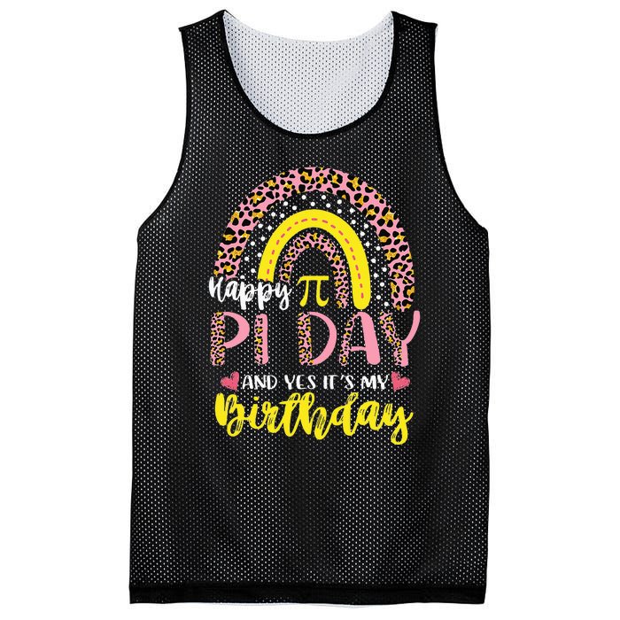 Happy Pi Day And Yes It's My Birthday Math Teacher Rainbow Mesh Reversible Basketball Jersey Tank