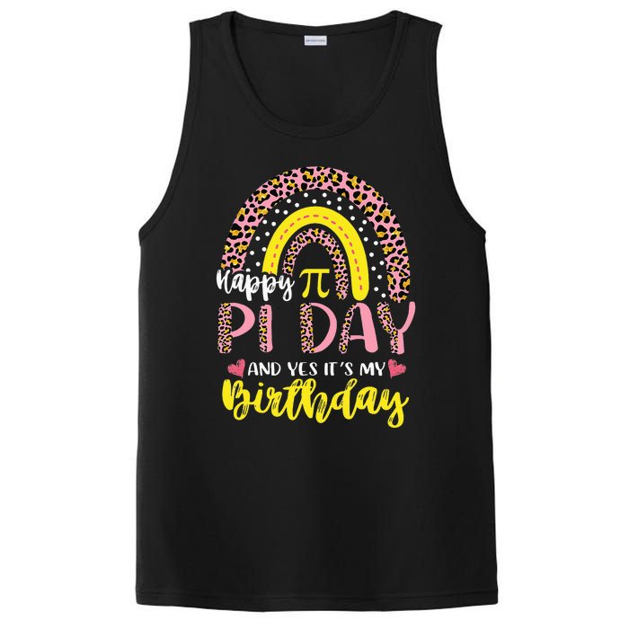 Happy Pi Day And Yes It's My Birthday Math Teacher Rainbow PosiCharge Competitor Tank