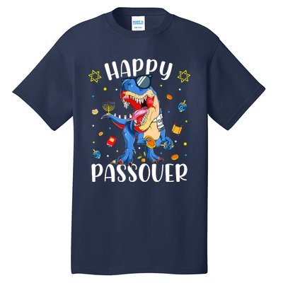 Happy Passover Dinosaur Jewish Passover Tall T-Shirt