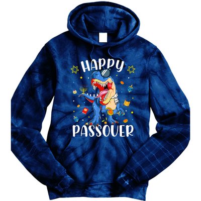 Happy Passover Dinosaur Jewish Passover Tie Dye Hoodie