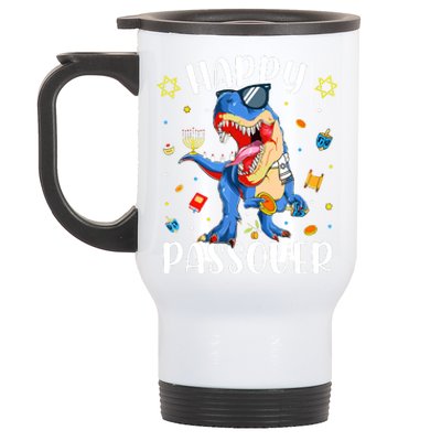 Happy Passover Dinosaur Jewish Passover Stainless Steel Travel Mug