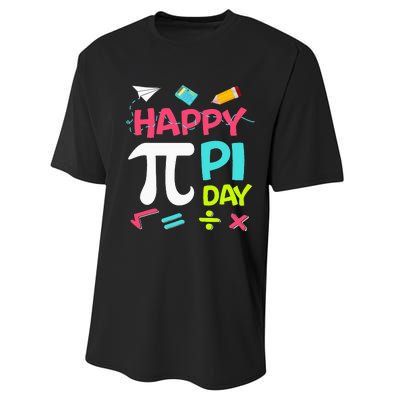 Happy Pi Day  Math Teachers Student Professor Pi Day Performance Sprint T-Shirt