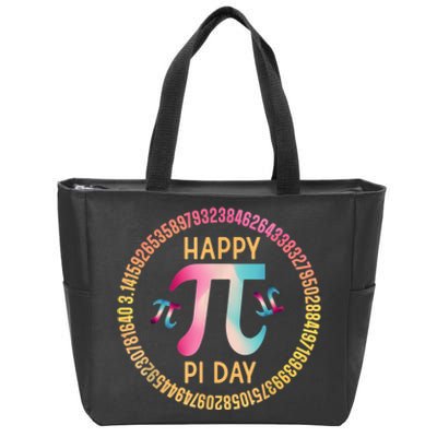 Happy Pi Day Mathematischer Mathematiklehrer Pi 3.14 Zip Tote Bag