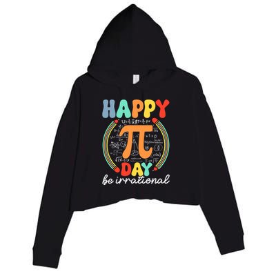 Happy Pi Day Be Irrational Crop Fleece Hoodie