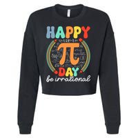 Happy Pi Day Be Irrational Cropped Pullover Crew