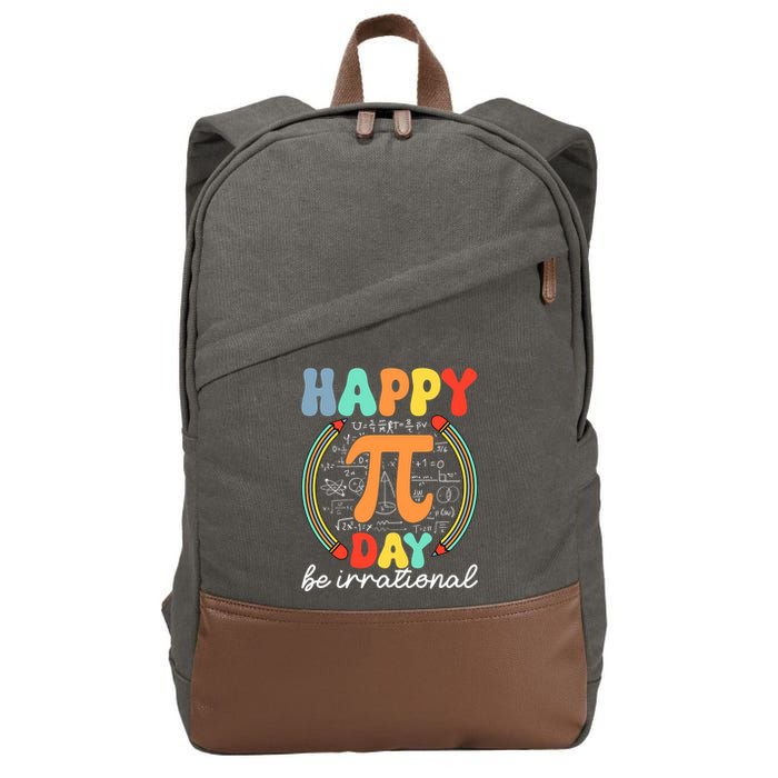 Happy Pi Day Be Irrational Cotton Canvas Backpack