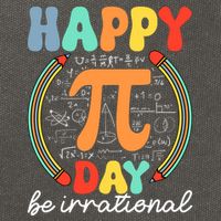Happy Pi Day Be Irrational Cotton Canvas Backpack