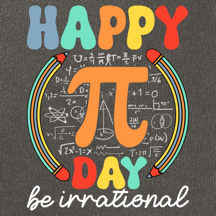 Happy Pi Day Be Irrational Cotton Canvas Backpack
