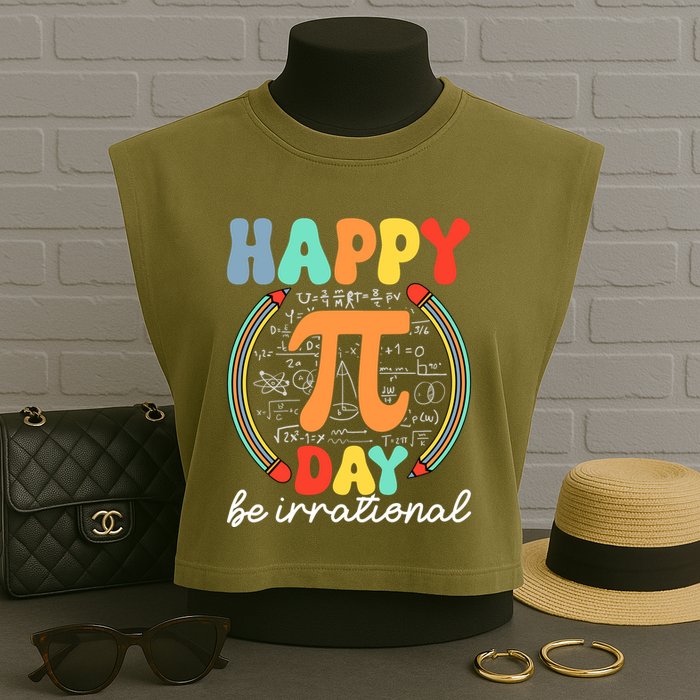 Happy Pi Day Be Irrational Garment-Dyed Women's Muscle Tee