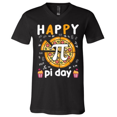 Happy Pi Day Mathematic Math Teacher For Pi Day 3.14 V-Neck T-Shirt