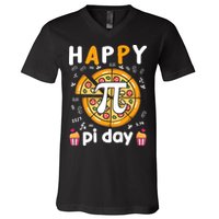 Happy Pi Day Mathematic Math Teacher For Pi Day 3.14 V-Neck T-Shirt
