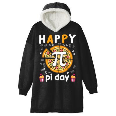 Happy Pi Day Mathematic Math Teacher For Pi Day 3.14 Hooded Wearable Blanket