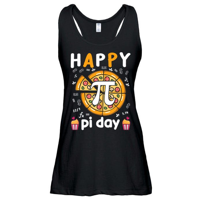 Happy Pi Day Mathematic Math Teacher For Pi Day 3.14 Ladies Essential Flowy Tank