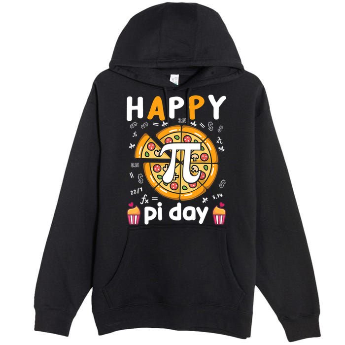 Happy Pi Day Mathematic Math Teacher For Pi Day 3.14 Premium Pullover Hoodie