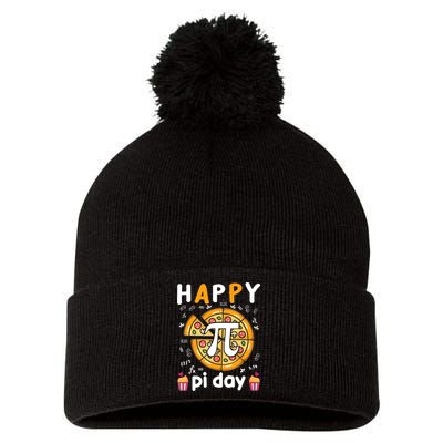 Happy Pi Day Mathematic Math Teacher For Pi Day 3.14 Pom Pom 12in Knit Beanie