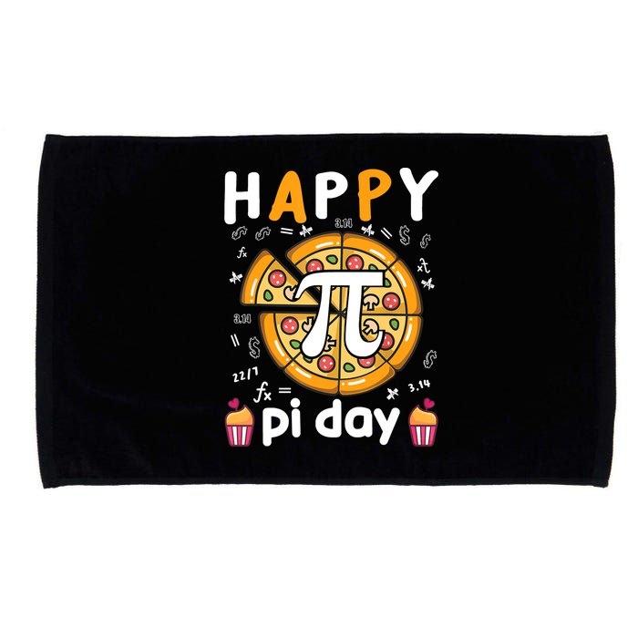 Happy Pi Day Mathematic Math Teacher For Pi Day 3.14 Microfiber Hand Towel