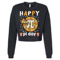 Happy Pi Day Mathematic Math Teacher For Pi Day 3.14 Cropped Pullover Crew