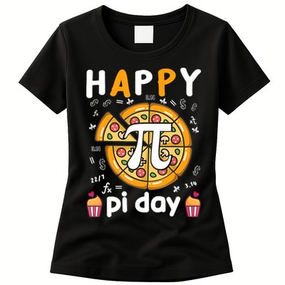 Happy Pi Day Mathematic Math Teacher For Pi Day 3.14 Womens T-Shirt