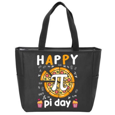 Happy Pi Day Mathematic Math Teacher For Pi Day 3.14 Zip Tote Bag