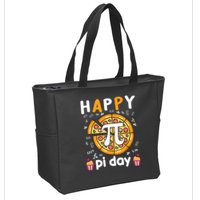Happy Pi Day Mathematic Math Teacher For Pi Day 3.14 Zip Tote Bag