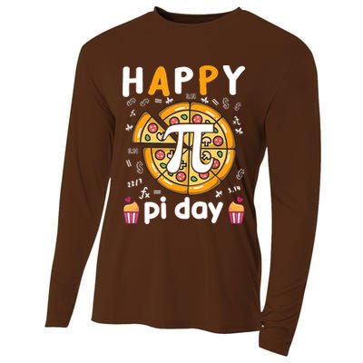 Happy Pi Day Mathematic Math Teacher For Pi Day 3.14 Cooling Performance Long Sleeve Crew