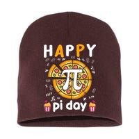 Happy Pi Day Mathematic Math Teacher For Pi Day 3.14 Short Acrylic Beanie