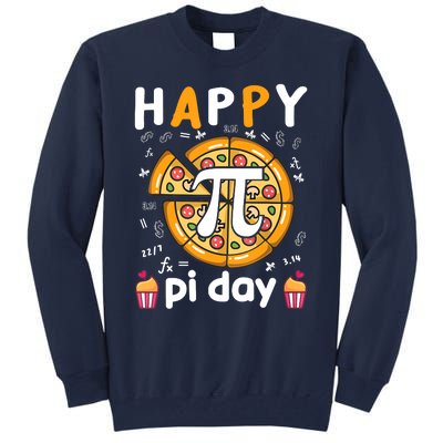 Happy Pi Day Mathematic Math Teacher For Pi Day 3.14 Tall Sweatshirt