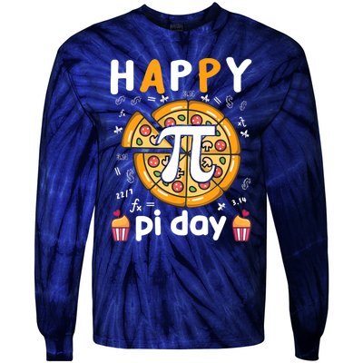 Happy Pi Day Mathematic Math Teacher For Pi Day 3.14 Tie-Dye Long Sleeve Shirt