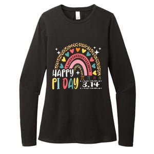 Happy Pi Day Leopard Rainbow Math Teacher Funny Womens CVC Long Sleeve Shirt