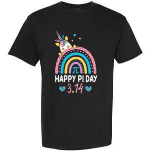 Happy Pi Day Math Teacher School  Rainbow Unicorn Garment-Dyed Heavyweight T-Shirt