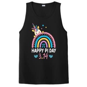 Happy Pi Day Math Teacher School  Rainbow Unicorn PosiCharge Competitor Tank